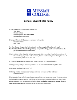 General Student Mail Policy