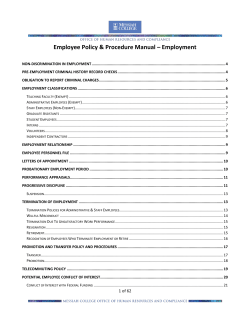 Section 1: Employment Policies