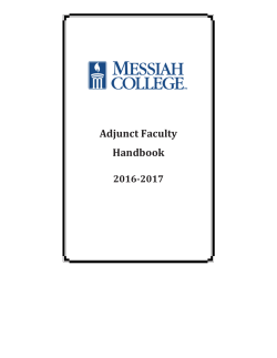 Adjunct Faculty Handbook