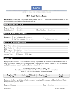 HSA Contribution Form