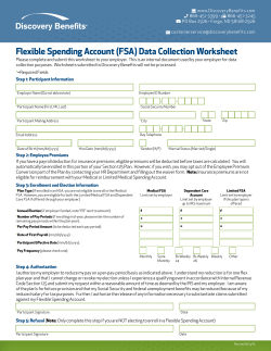 Flexible Spending Account Form