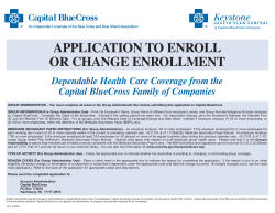 Capital Blue Cross Enrollment/Change Form