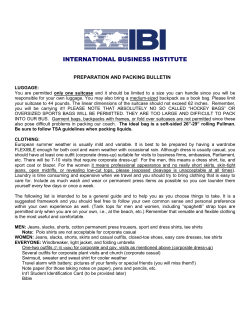 Preparation and Packing Bulletin