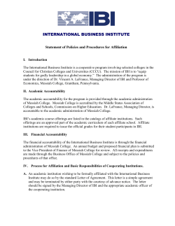 Policies and Procedures