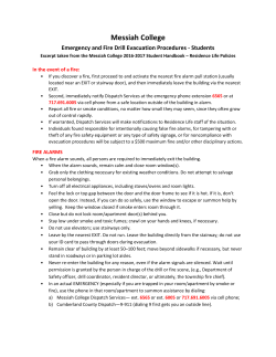 Emergency and Fire Drill Evacuation Procedures