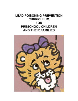 Lead Poisoning Prevention Curriculum for Preschool Children and their Families
