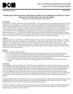 Polychlorinated dibenzo-p-dioxins, dibenzofurans, biphenyls, and naphthalenes in Plasma of Workers Deployed at the World Trade Center after the Collapse