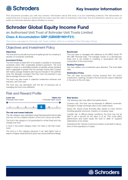 Key Investor Information