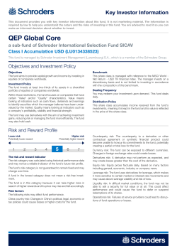 Key Investor Information