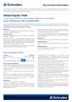 Key Investor Information