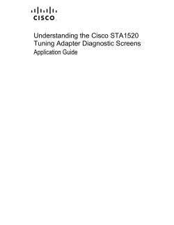 Understanding the Cisco STA1520 Tuning Adapter Diagnostic Screens Application Guide