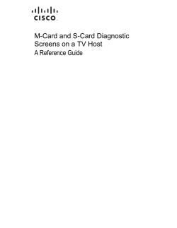 M-Card and S-Card Diagnostic Screens on a TV Host: A Reference Guide