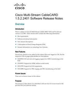 Cisco Multi-Stream CableCARD 1.5.2.2401 Software Release Notes