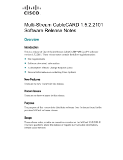 Cisco Multi-Stream CableCARD 1.5.2.2101 Software Release Notes