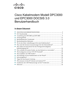 Cisco Model DPC3000 and EPC3000 DOCSIS 3.0 Cable Modem User Guide (German)