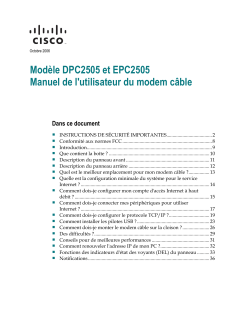 Model DPC2505 and EPC2505 Cable Modem User