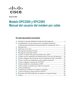 Model DPC2505 and EPC2505 Cable Modem User