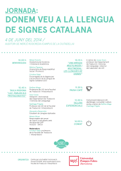 Donem veu a la llengua de signes catalana