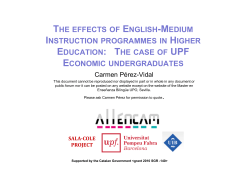 The effects of English-Medium Instruction programmes in Higher Education: The case of UPF Economic undergraduates