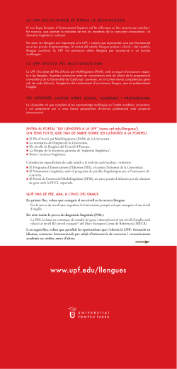 Les lleng es en els estudis de grau, 2012-2013