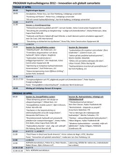 H&auml;r &auml;r det uppdaterade prelimin&auml;ra programmet!