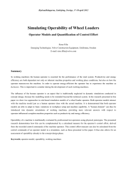 Simulating Operability of Wheel Loaders - Reno Filla, VCE