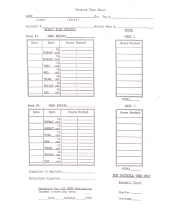 Student Time Sheets
