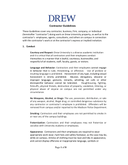 Contractor Guidelines