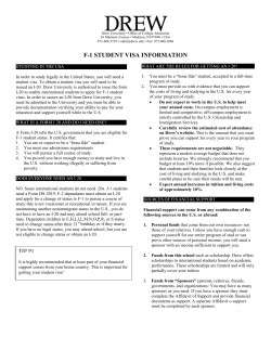 Application for Form I-20 and Affidavit (s) of Support