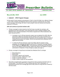 Prescriber Bulletin No. 10-01 is also available in Portable Document Format