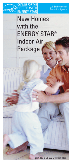 New Homes with the ENERGY STAR Indoor Air Package