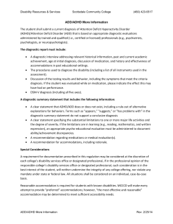 Open ADD/ADHD Requirement Documentation (PDF) in a new window.