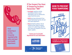 How to Prevent Food Tampering - A Guide For Food Service Establishment Operators