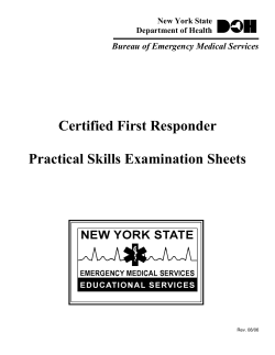 CFR Practical Skills Exam Sheets - (Beginning August 1, 2006)