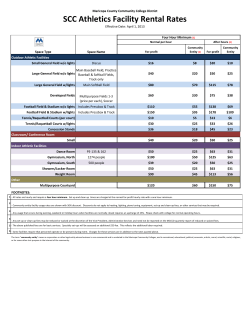 scc athletics facilities rental rates as of jan 2014