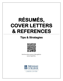 Resume Cover Letter Writing Guide