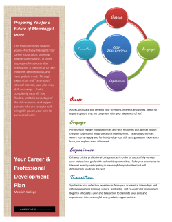 Career Professional Development Plans for Students