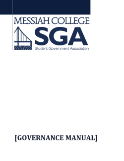 SGA Governance Manual