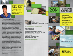 2014 Humanities Symposium Brochure