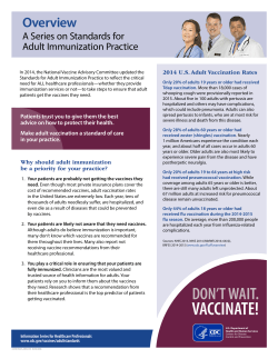 Standards for Adult Immunization Practice, CDC