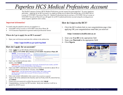 Paperless HCS Medical Professions Account