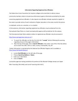 Information Regarding Registered Sex Offenders