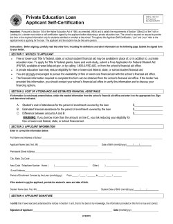 Self Certification Form