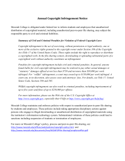 Annual Copyright Infringement Notice