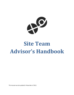 Site Team Handbook
