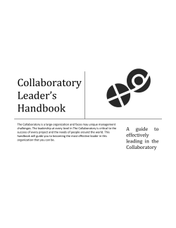 Collaboratory Leaders Handbook