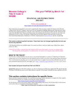 Financial Aid Instructions