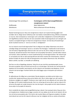En sammanst llning av diskussionen hittar ni h r.