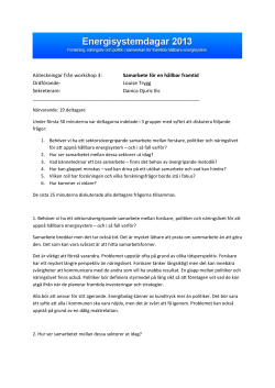En sammanst llning av diskussionen hittar ni h r.