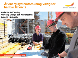 r energisystemforskning viktig f r h llbar tillv xt?